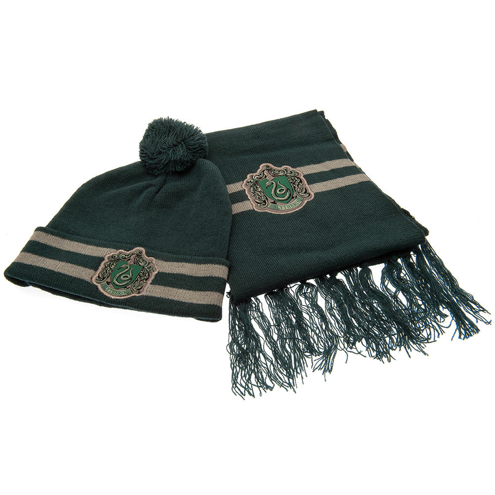 Slytherin Junior Beanie & Scarf Set: 1 - Caps & Hats By Harry Potter