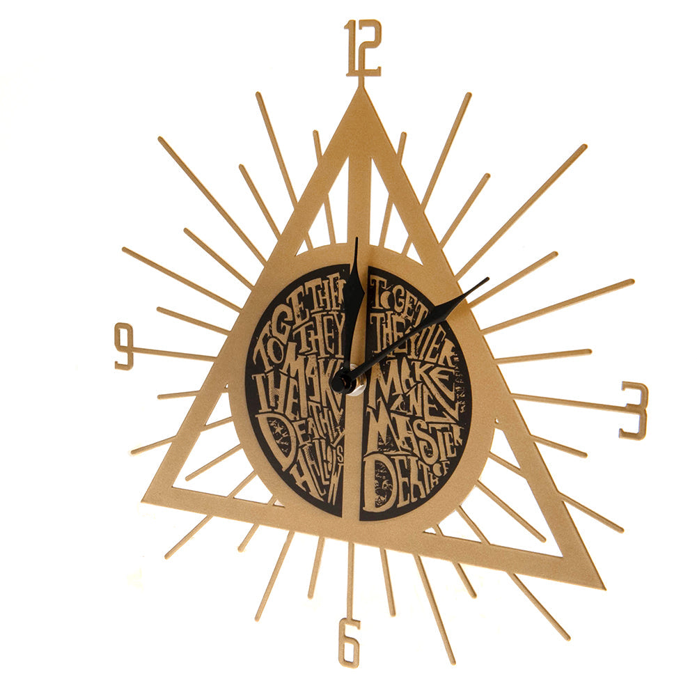 Deathly Hallows Premium Metal Wall Clock: 2 - Clocks By Harry Potter