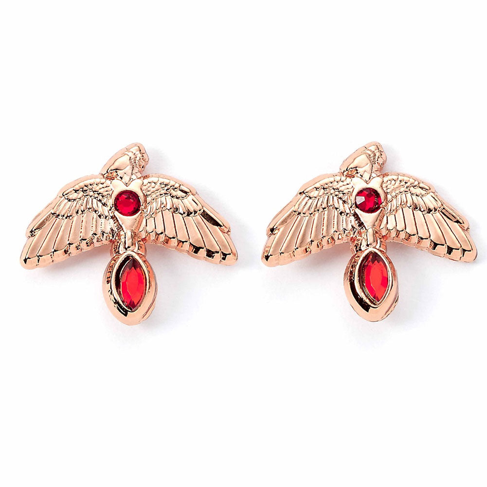 Fawkes Rose Gold Plated Earrings: 1 - Jewellery By Harry Potter