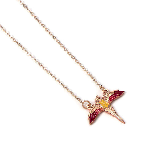 Fawkes Phoenix Rose Gold Necklace: 2 - Jewellery By Harry Potter