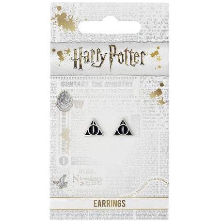 Harry Potter Silver Plated Deathly Hallows Stud Earrings: 2 - Jewellery By Harry Potter