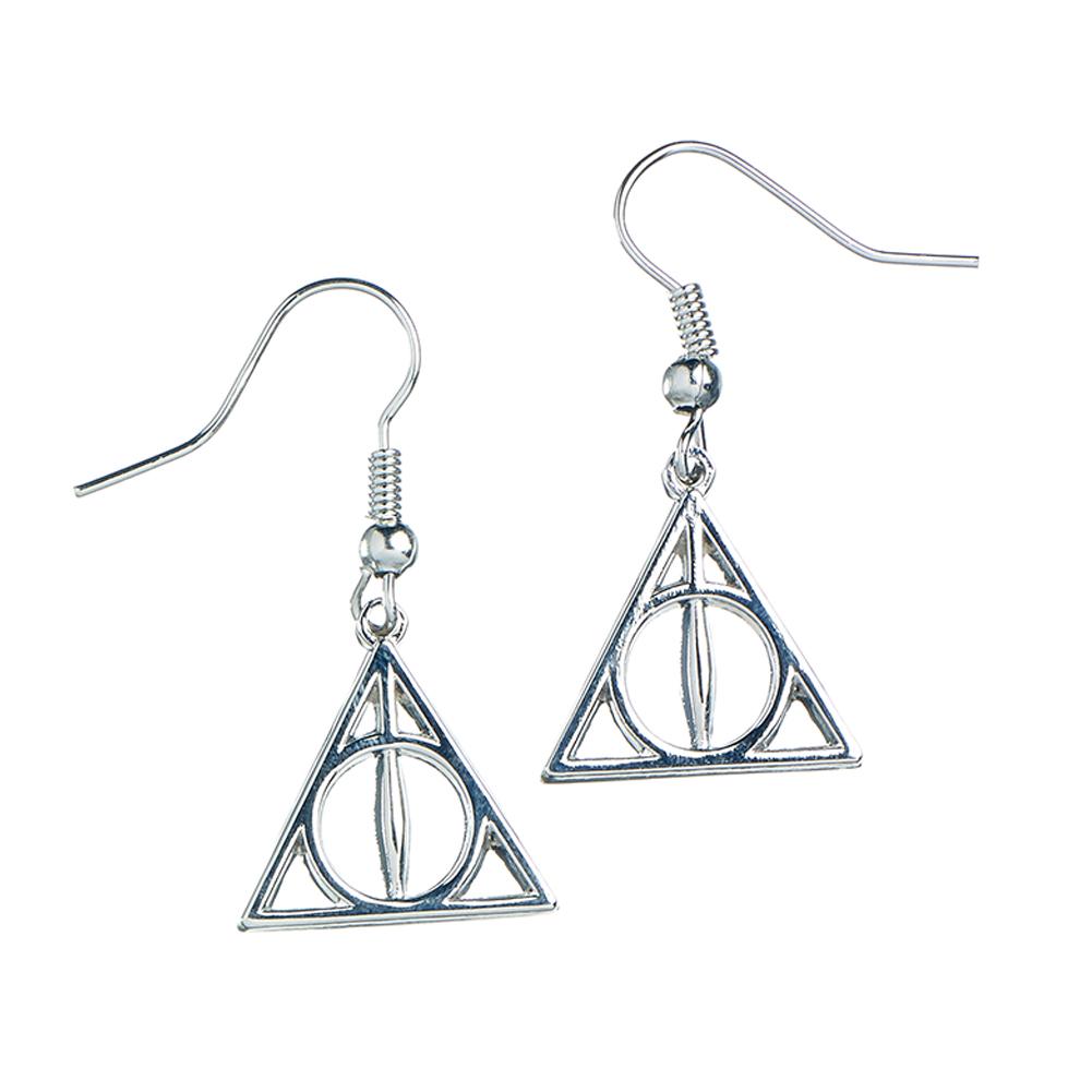 Deathly Hallows Silver Plated Earrings: 1 - Jewellery By Harry Potter