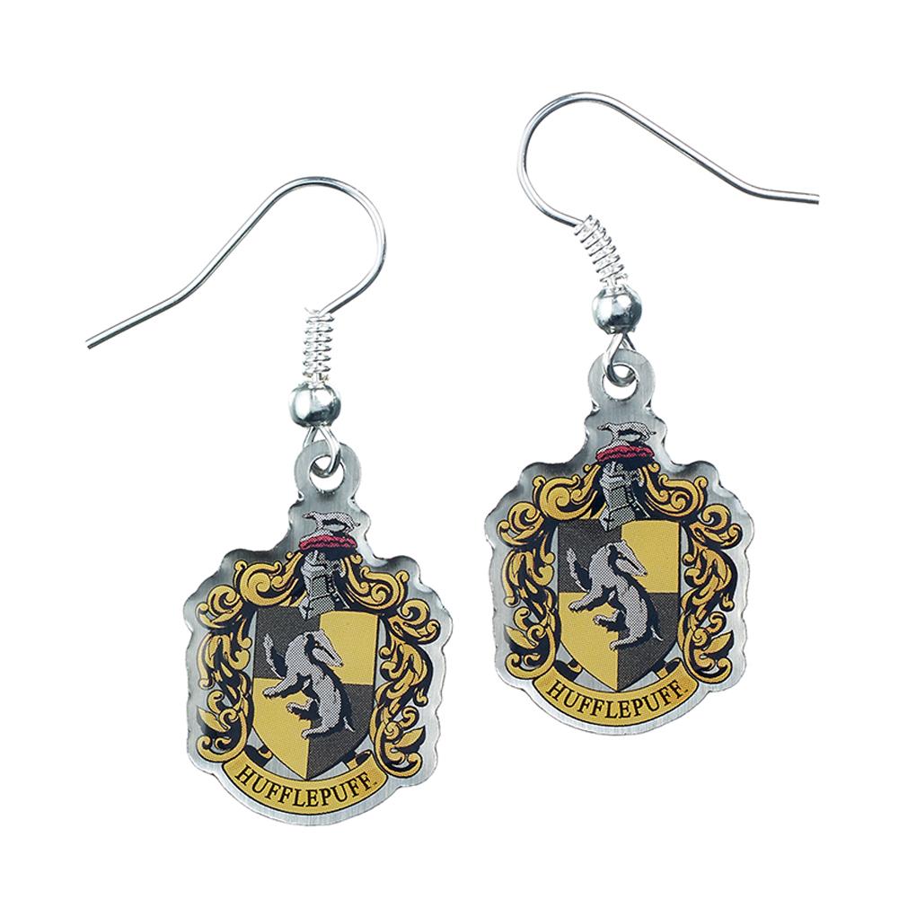 Hufflepuff Crest Silver Plated Earrings: 1 - Jewellery By Harry Potter