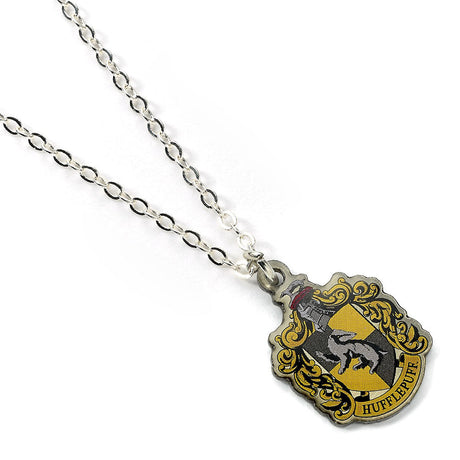 Hufflepuff Crest Silver Plated Necklace: 1 - Jewellery By Harry Potter