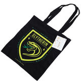 Slytherin Crest Black Canvas Tote Bag: 4 - Bags By Harry Potter