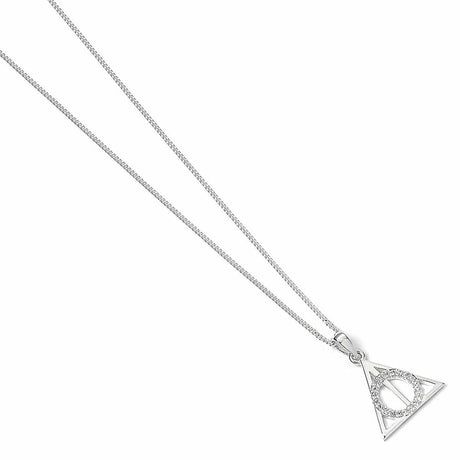 Deathly Hallows Sterling Silver Crystal Necklace: 2 - Jewellery By Harry Potter