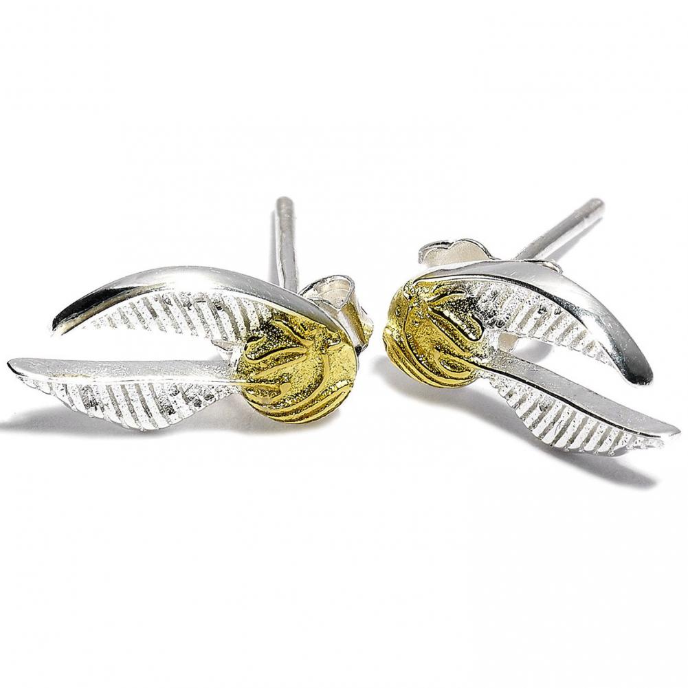 Golden Snitch Sterling Silver Stud Earrings: 1 - Jewellery By Harry Potter