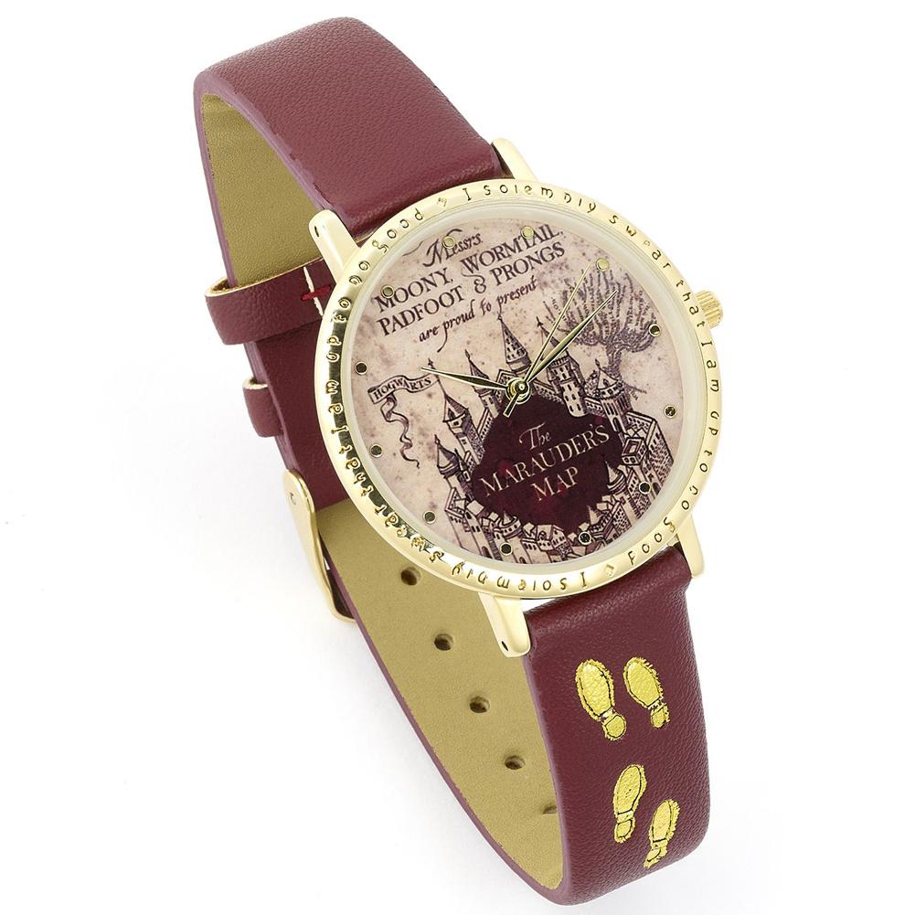 Marauders Map Ladies Watch with Burgundy Strap: 1 - Watches By Harry Potter