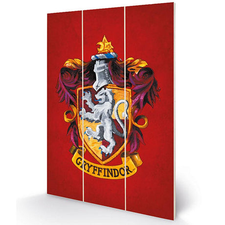 Gryffindor House Crest Wood Print: 1 - Wall Art By Harry Potter