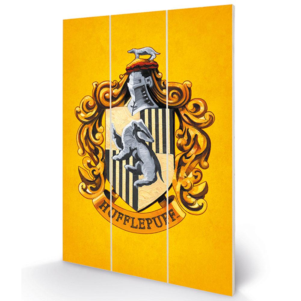 Hufflepuff Wood Print Artwork: 1 - Wall Art By Harry Potter