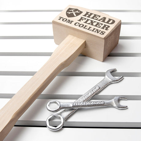 Personalised Head Fixer Wooden Mallet: 3 - Tools & Storage By Gift Moments