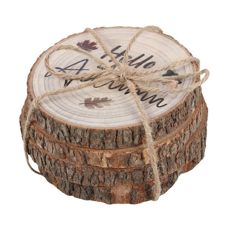 Autumn Wood Slice Coaster Set: 3 - Coasters By Gift Moments