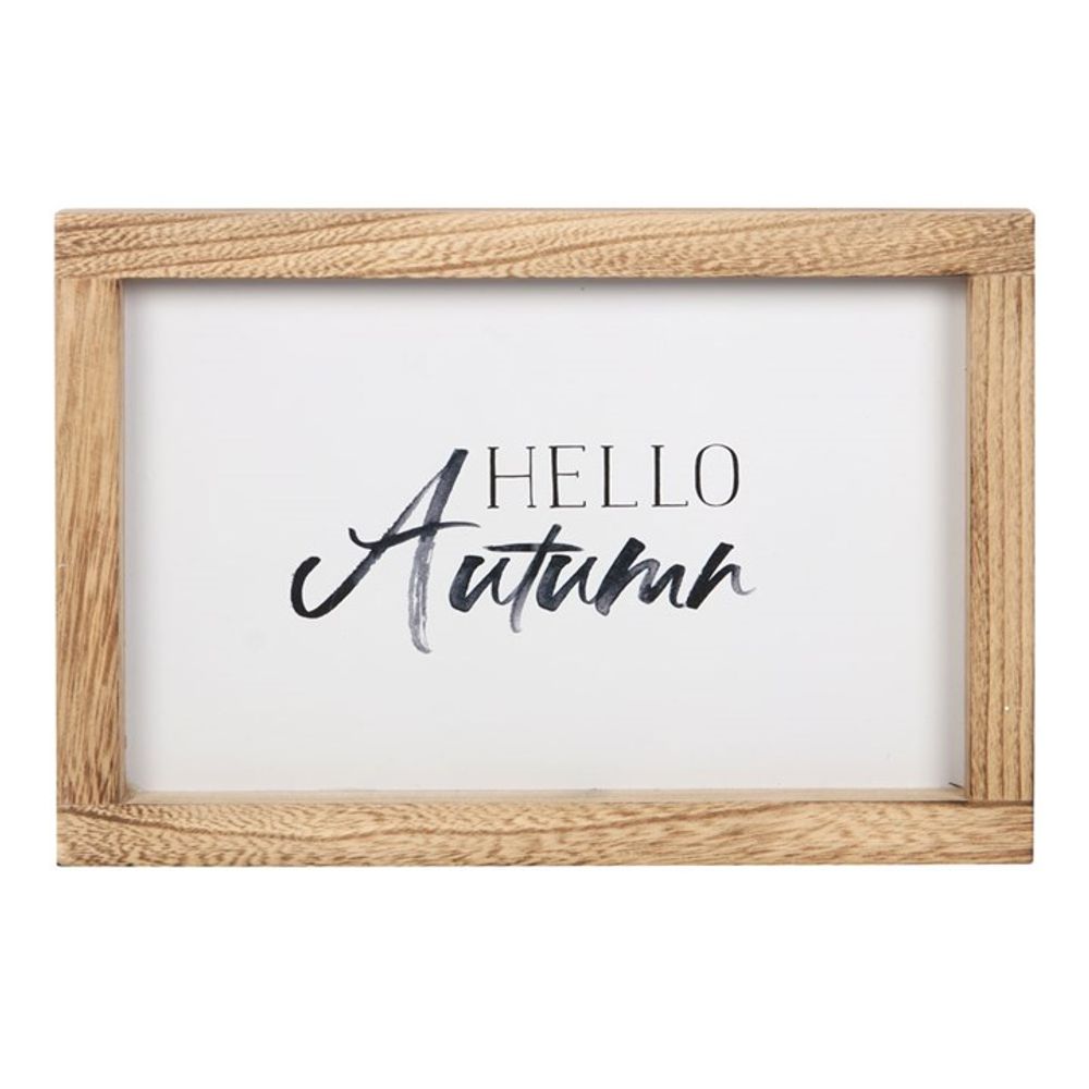 Hello Autumn Wooden Frame Decor Sign: 2 - Signs & Plaques By Gift Moments