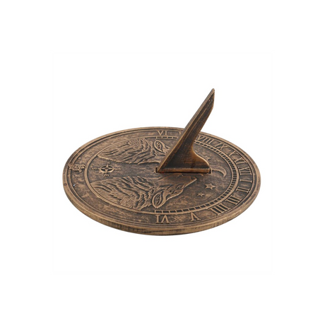 Howling Wolves Terracotta Sundial by Lisa Parker: 3 - Garden Ornaments By Gift Moments