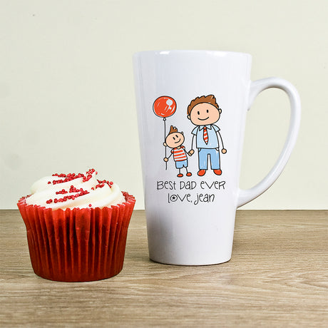 Personalised Kid’s Artwork Latte Mug for Dad: 1 - Latte Mugs By Gift Moments