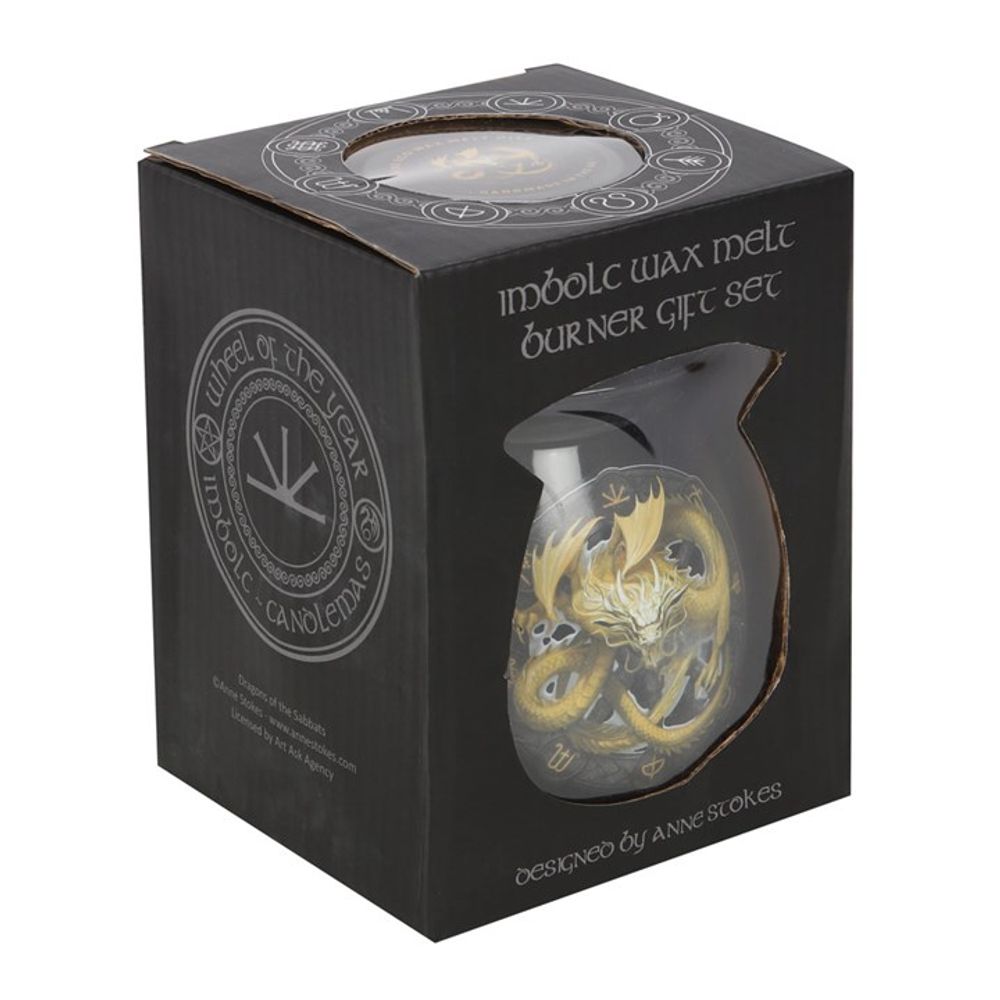 Imbolc Wax Melt Burner Gift Set by Anne Stokes: 5 - Oil & Wax Burners By Gift Moments