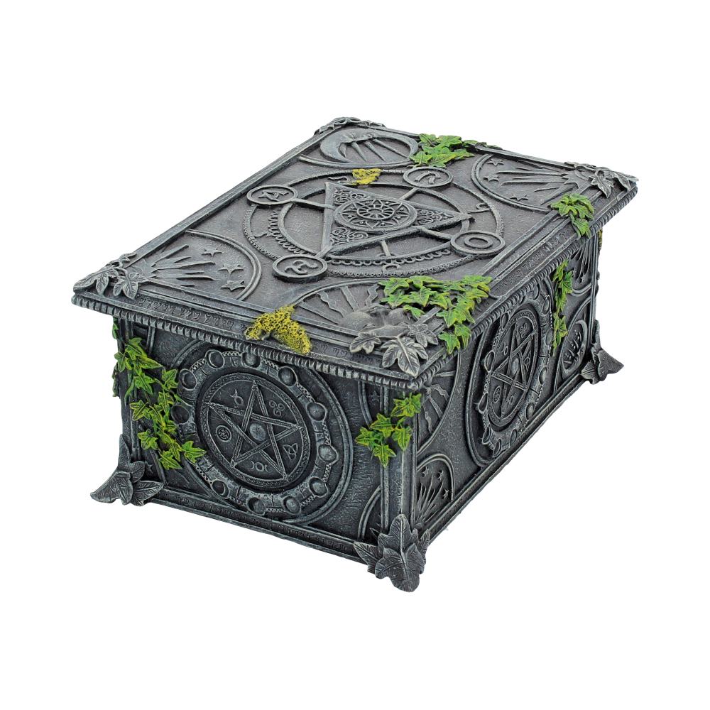 Ivy Covered Wiccan Pentagram Tarot Trinket Box: 4 - Boxes By NN Designs