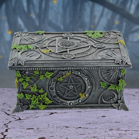 Ivy Covered Wiccan Pentagram Tarot Trinket Box: 1 - Boxes By NN Designs