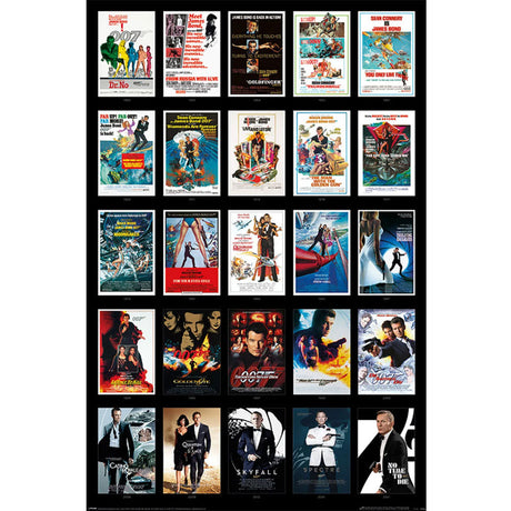 James Bond Poster 25 Films 290: 1 - Posters By James Bond