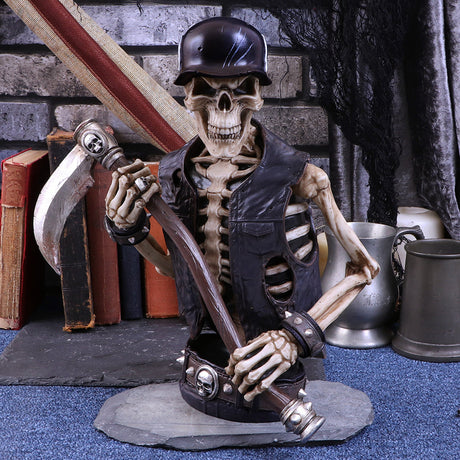 James Ryman Ride Out Of Hell Biker Skeleton Bust Ornament: 1 - Figures & Collectables By James Ryman