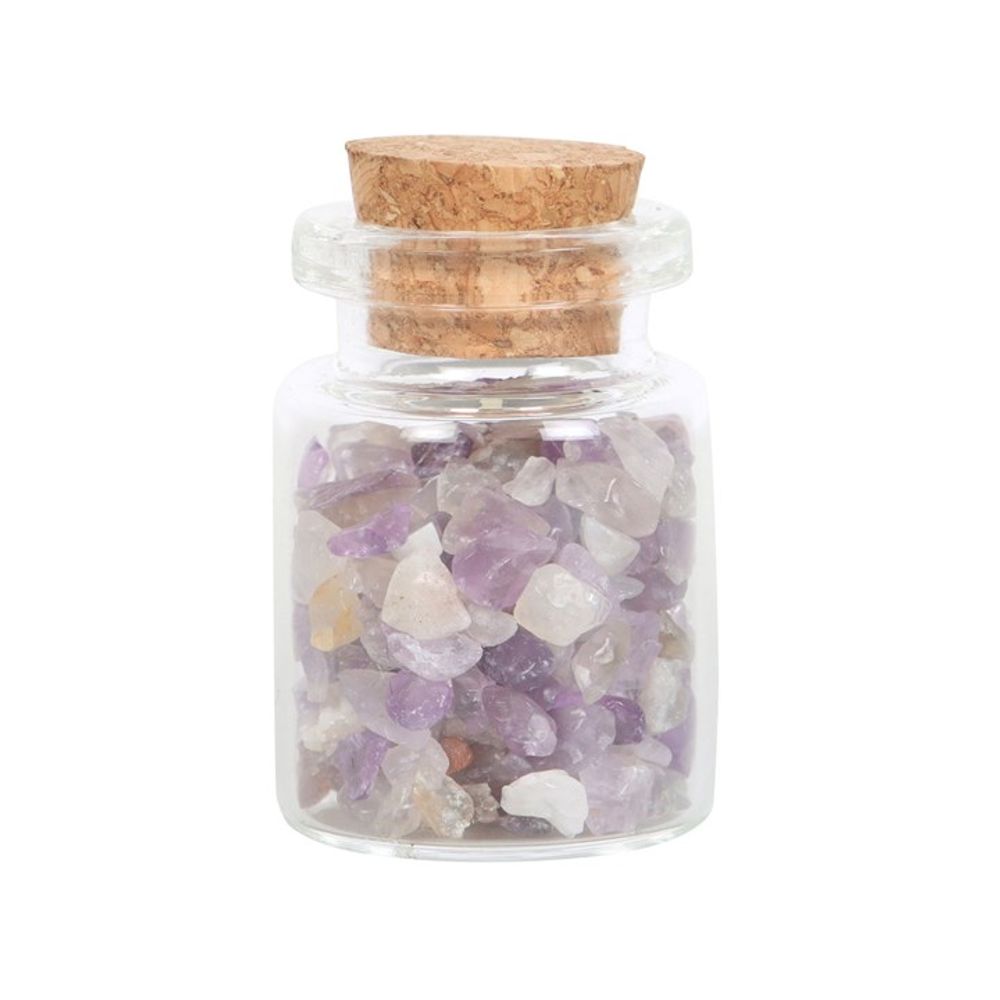 Jar of Calm Amethyst Crystal in a Matchbox: 4 - By Gift Moments