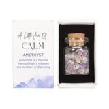 Jar of Calm Amethyst Crystal in a Matchbox: 3 - By Gift Moments