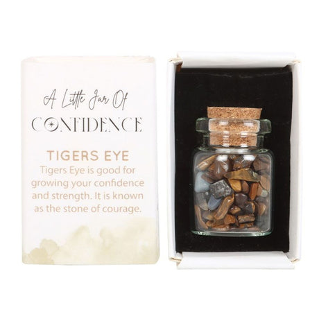 Jar of Confidence Tiger’s Eye Crystal in a Matchbox: 3 - By Gift Moments