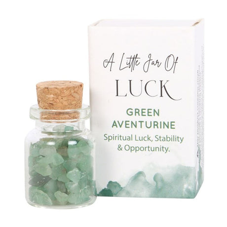 Jar of Luck Aventurine Crystal in a Matchbox: 2 - By Gift Moments