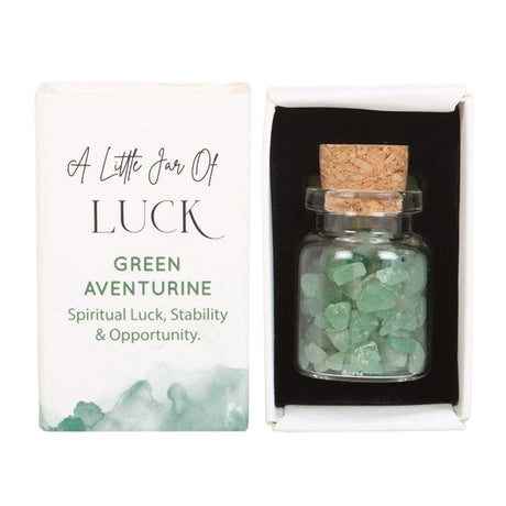 Jar of Luck Aventurine Crystal in a Matchbox: 3 - By Gift Moments