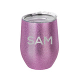 Personalised Glitter Stemless Wine Tumbler: 2 - Tumblers By Gift Moments