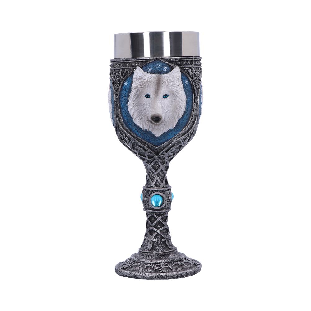 White Winter Ghost Wolf Wine Glass Goblet - Goblets & Chalices at Gift Moments