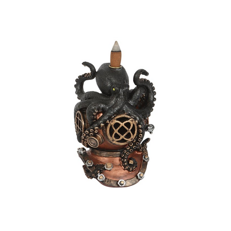 Kraken on Diver’s Helmet Backflow Incense Burner: 2 - Incense Holders By Gift Moments