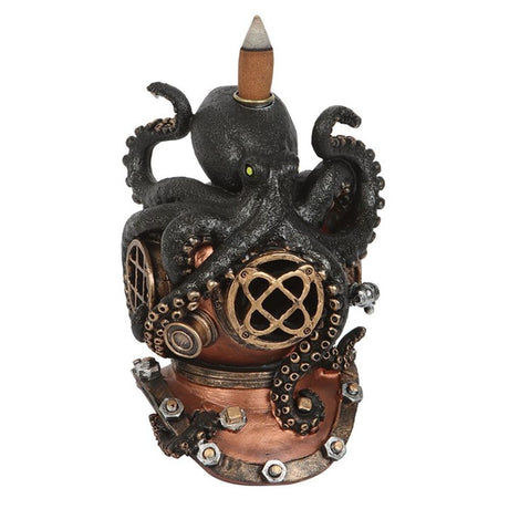 Kraken on Diver’s Helmet Backflow Incense Burner: 1 - Incense Holders By Gift Moments