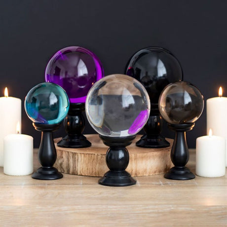 Large Clear Crystal Ball with Stand: 3 - By Gift Moments