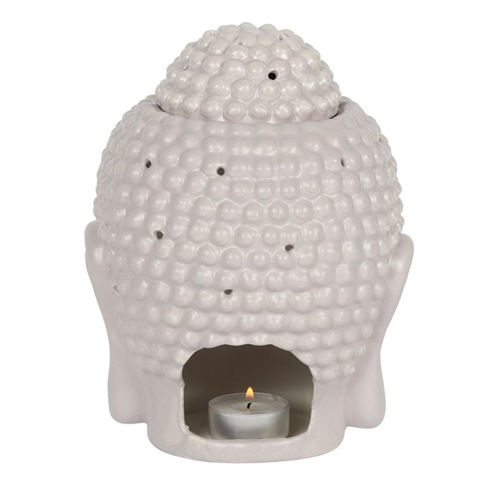 Large Grey Buddha Head Oil Burner: 5 - Oil & Wax Burners By Gift Moments