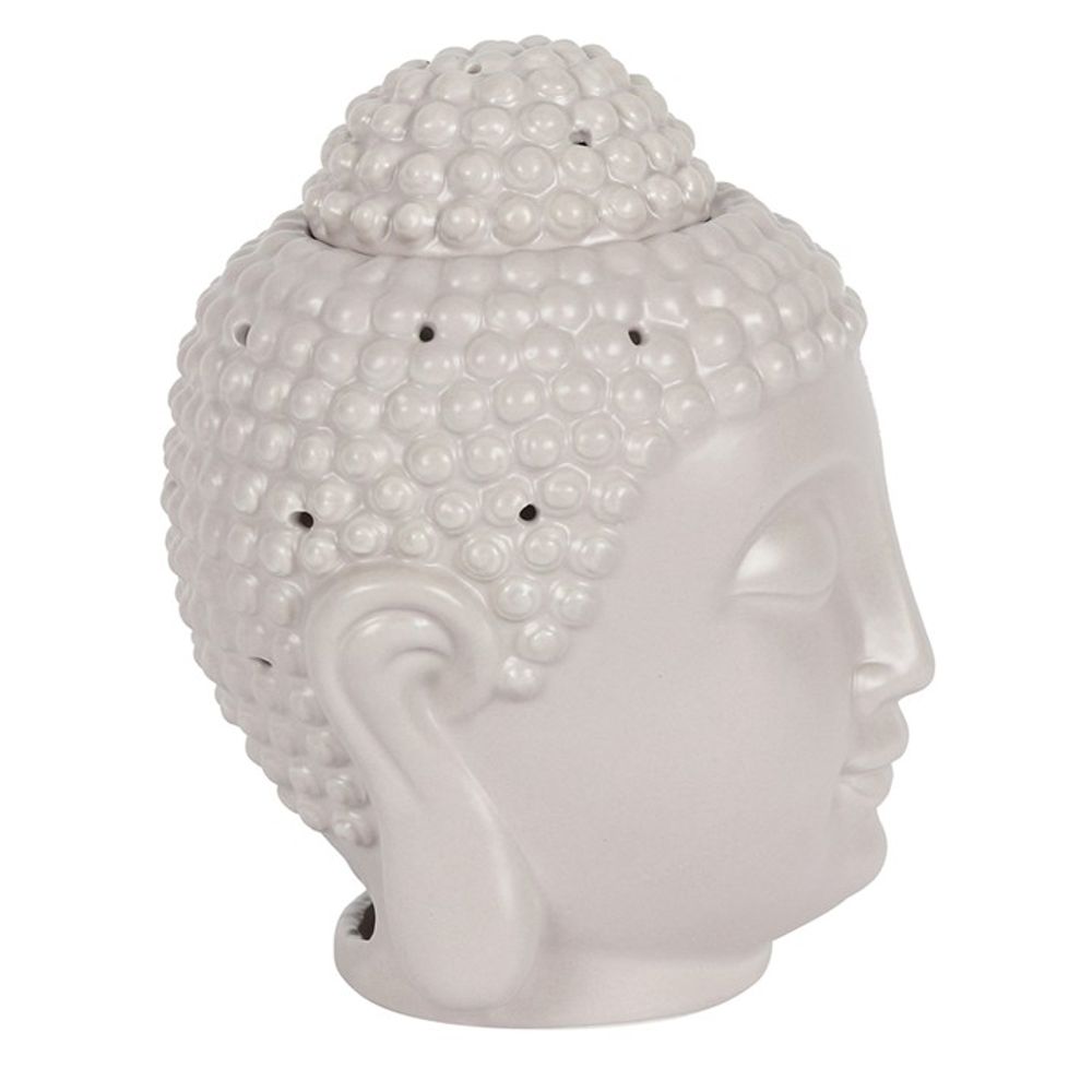 Large Grey Buddha Head Oil Burner: 4 - Oil & Wax Burners By Gift Moments