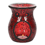 Large Red Crackle Glass Oil Burner: 2 - Oil & Wax Burners By Gift Moments