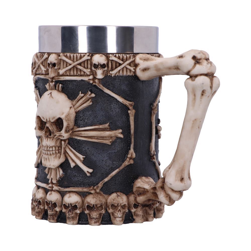 Large Tankard of Skulls Bone Skull Mug: 3 - Tankards By Gift Moments