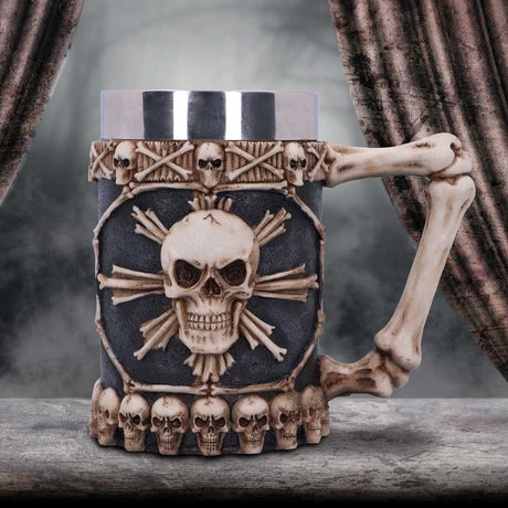 Large Tankard of Skulls Bone Skull Mug: 1 - Tankards By Gift Moments