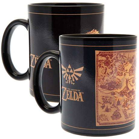 Hyrule Map Heat Changing Coffee Mug: 1 - Mugs By The Legend Of Zelda