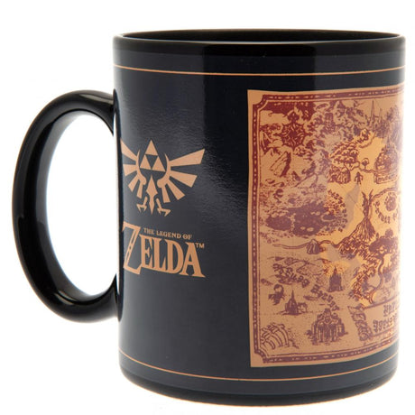 Hyrule Map Heat Changing Coffee Mug: 3 - Mugs By The Legend Of Zelda