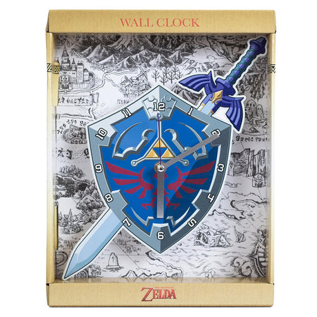 Zelda Shield and Sword Metal Wall Clock: 4 - Clocks By The Legend Of Zelda