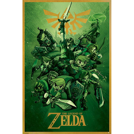 Link Character Designs Maxi Poster: 1 - Posters By The Legend Of Zelda