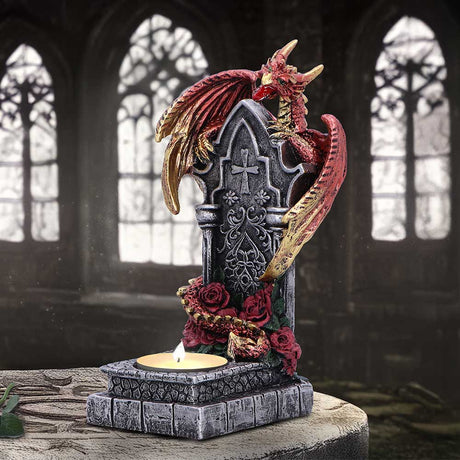 Light of the Dragon Red Ornamental Tealight Holder: 1 - Candles & Holders By NN Designs