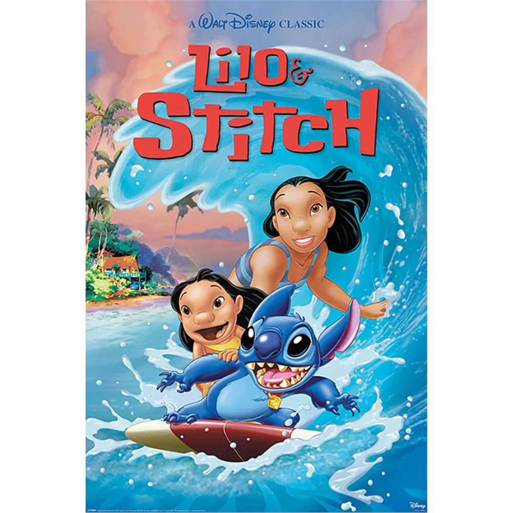 Lilo & Stitch Surfing Maxi Poster: 1 - Posters By Lilo & Stitch