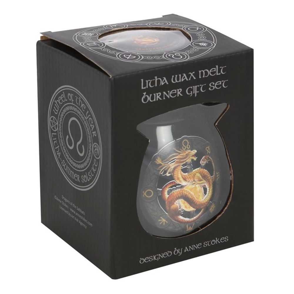 Litha Dragon Wax Melt Burner Gift Set: 5 - Oil & Wax Burners By Gift Moments