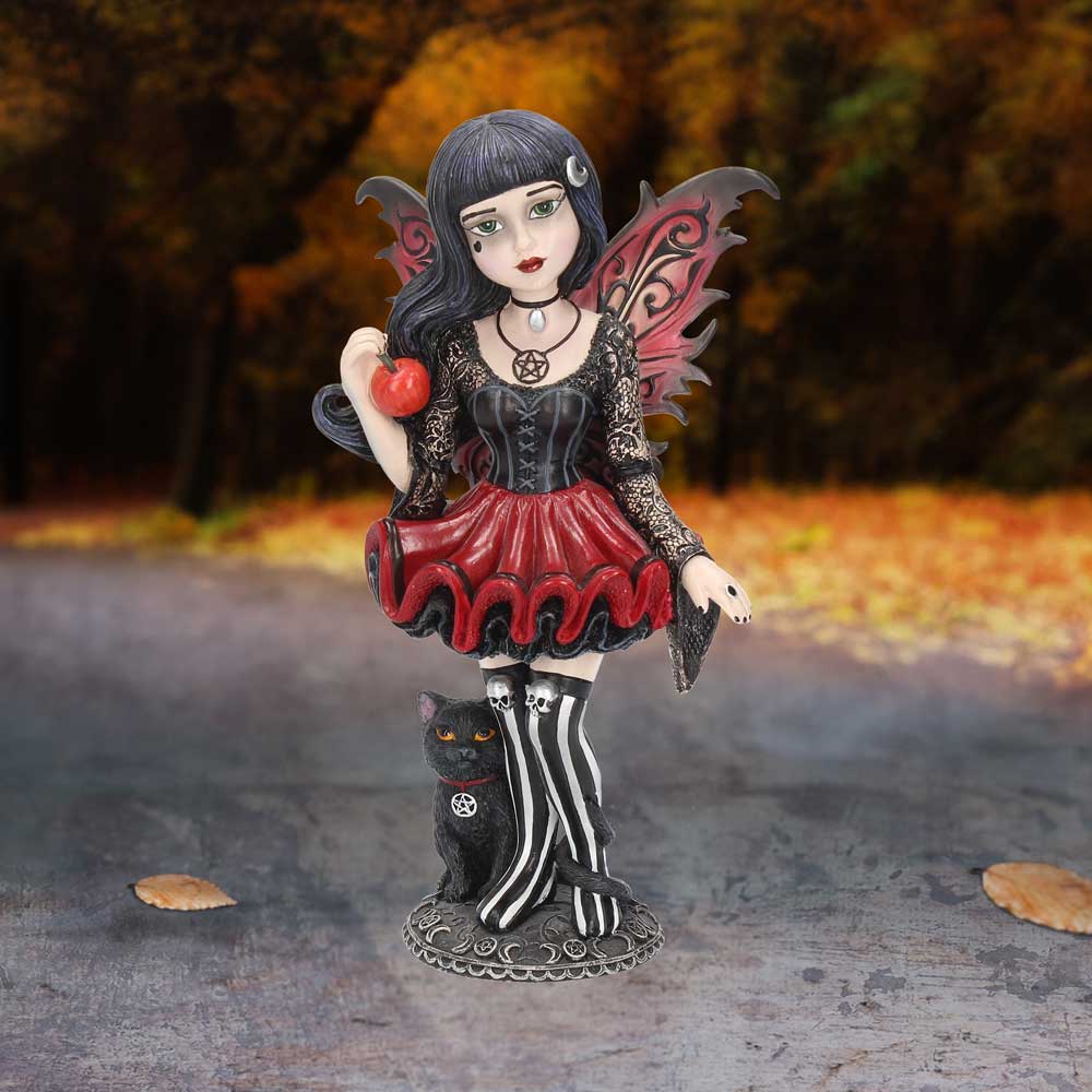 Little Shadows Hazel Figurine Gothic Fantasy Cat Fairy Ornament: 1 - Figurines Medium (15-29cm) By NN Designs