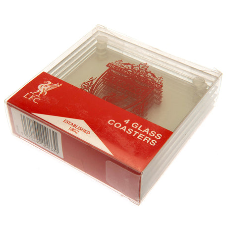 Liverpool FC Glass Coaster Set - Pack of 4: 4 - Coasters By Liverpool