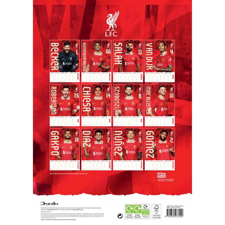 Liverpool FC A3 Calendar 2025: 4 - Calendars & Planners By Liverpool