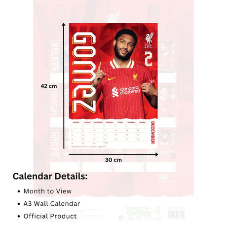 Liverpool FC A3 Calendar 2025: 5 - Calendars & Planners By Liverpool